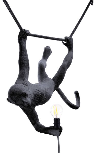 SELETTI Monkey Lamp viseča svetilka swinging črna