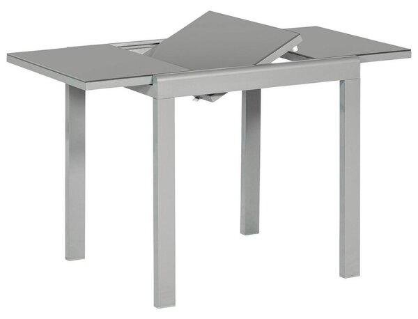Gardenson Raztegljiva Vrtna Miza Ambia, Steklo, Aluminij, 80-120x70