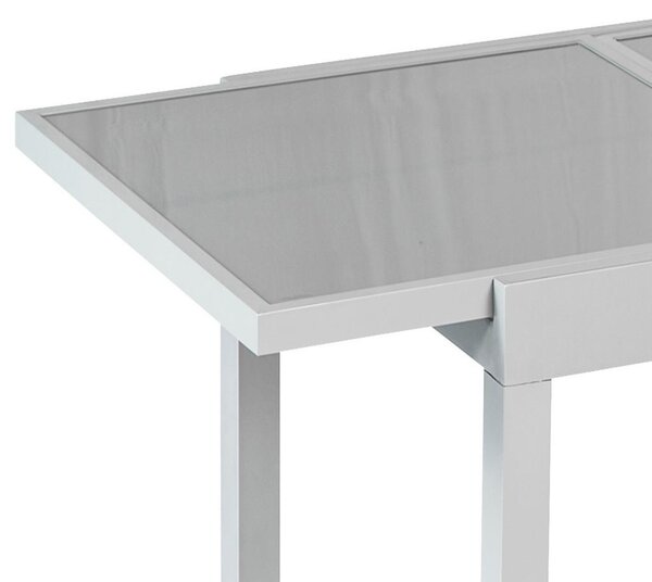 Gardenson Raztegljiva Vrtna Miza Ambia, Steklo, Aluminij, 120-180x90
