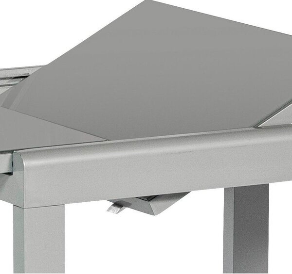Gardenson Raztegljiva Vrtna Miza Ambia, Steklo, Aluminij, 80-120x70