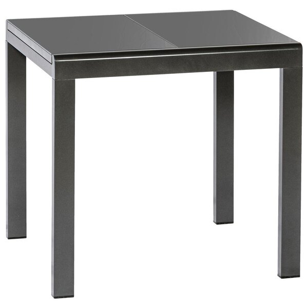 Gardenson Raztegljiva Vrtna Miza Ambia, Steklo, Aluminij, 80-120x70