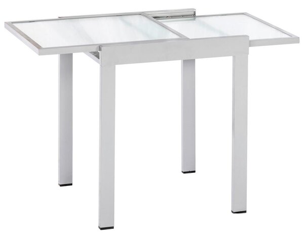 Gardenson Raztegljiva Vrtna Miza Ambia, Steklo, Aluminij, 64-130x65
