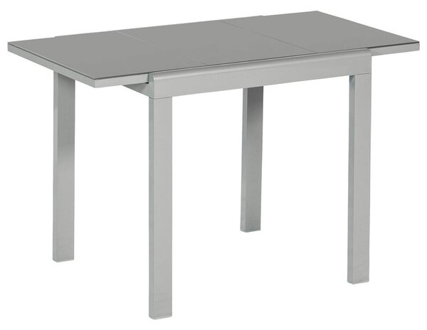 Gardenson Raztegljiva Vrtna Miza Ambia, Steklo, Aluminij, 80-120x70