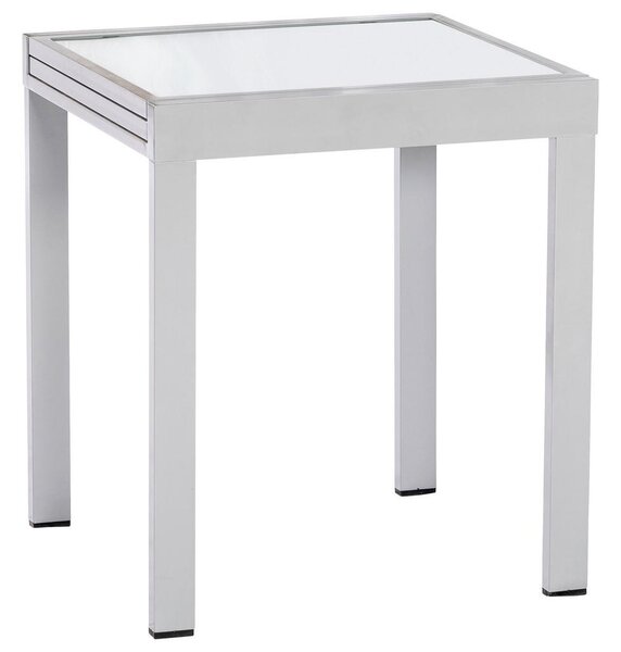 Gardenson Raztegljiva Vrtna Miza Ambia, Steklo, Aluminij, 64-130x65