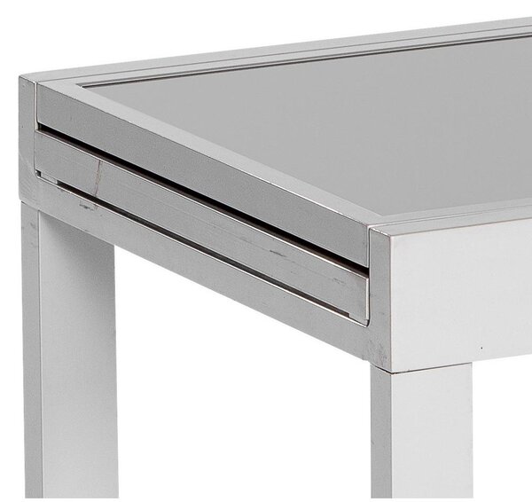 Gardenson Raztegljiva Vrtna Miza Ambia, Steklo, Aluminij, 65-130x65