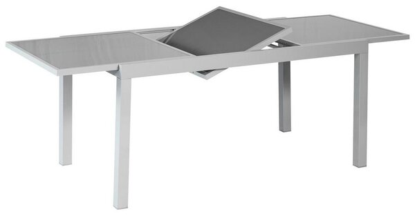 Gardenson Raztegljiva Vrtna Miza Ambia, Steklo, Aluminij, 160-220x90