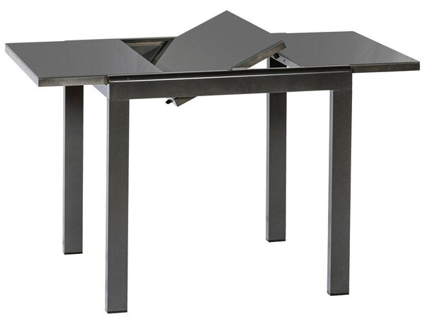 Gardenson Raztegljiva Vrtna Miza Ambia, Steklo, Aluminij, 80-120x70