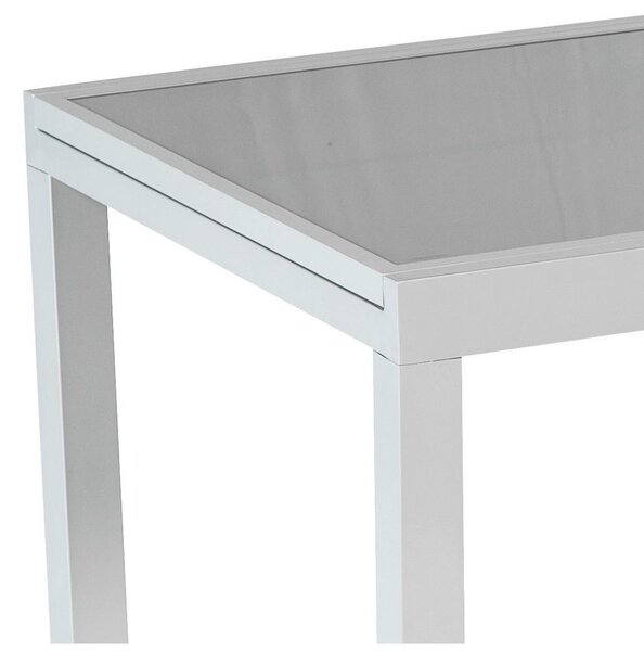 Gardenson Raztegljiva Vrtna Miza Ambia, Steklo, Aluminij, 160-220x90