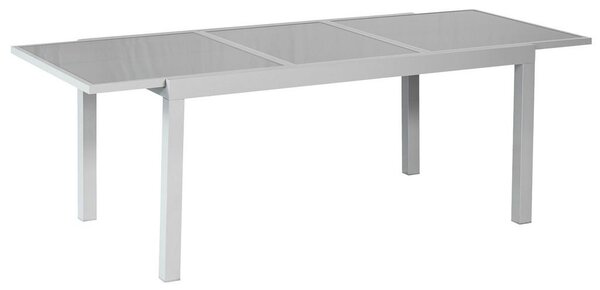 Gardenson Raztegljiva Vrtna Miza Ambia, Steklo, Aluminij, 120-180x90