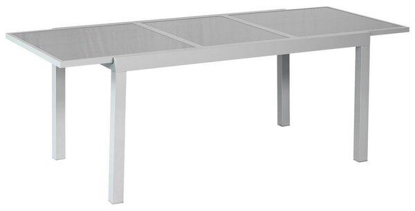 Gardenson Raztegljiva Vrtna Miza Ambia, Steklo, Aluminij, 160-220x90