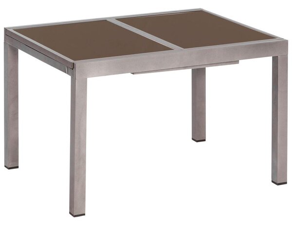 Gardenson Raztegljiva Vrtna Miza Ambia, Steklo, Aluminij, 140-200x90