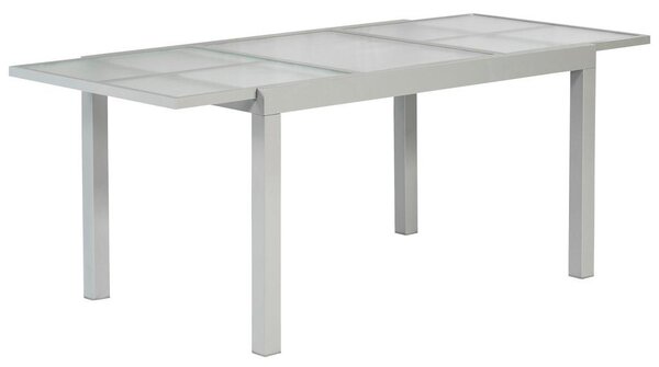 Gardenson Raztegljiva Vrtna Miza Ambia, Steklo, Aluminij, 120-180x90