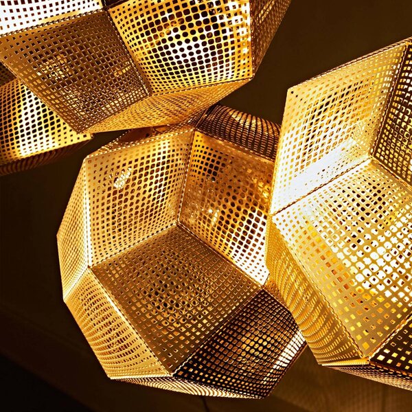 Tom Dixon Etch obesek, geometrijski, medenina