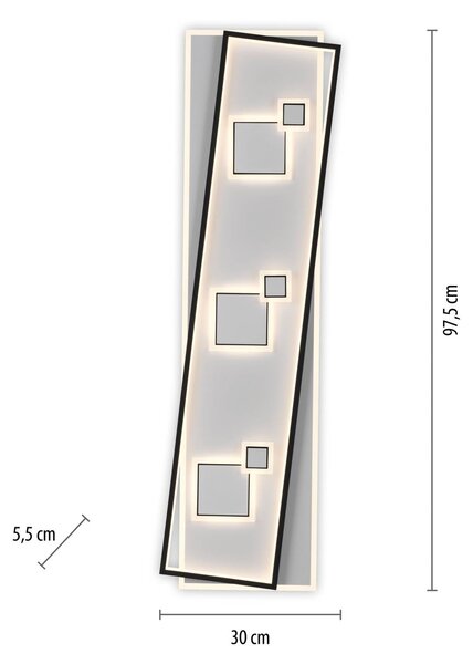 Stropna svetilka Mailak LED, dolžina 97 cm