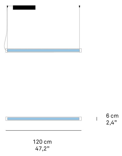 LZF Estela SH LED viseča svetilka, 120 cm, češnja