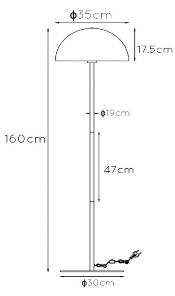 Jeklena talna svetilka Siemon, Ø 35 cm, oker rumena