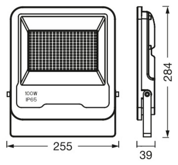 LEDVANCE SMART+ WiFi reflektor, RGBW črn 100W