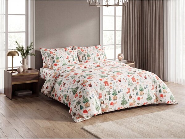 Posteljnina iz mikrovlaken FESTIVE MAGIC bela Dimenzije posteljnine: 2 kom 70 x 90 cm | 200 x 220 cm
