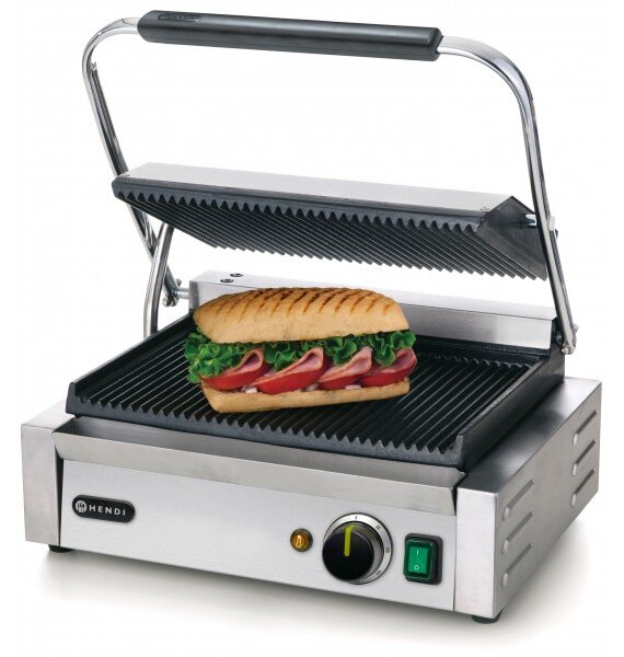 Kontaktni Žar 'Panini', Rebrast, 230V/2200W, (432x396x214mm)