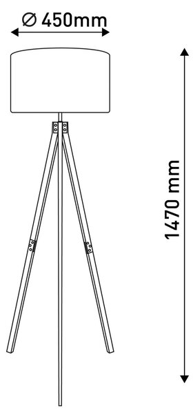 Talna svetilka 2072528, leseno stojalo, tekstilno senčilo