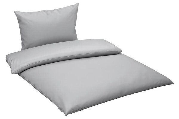 POSTELJNINA TANJA 240/220 cm saten srebrne barve
