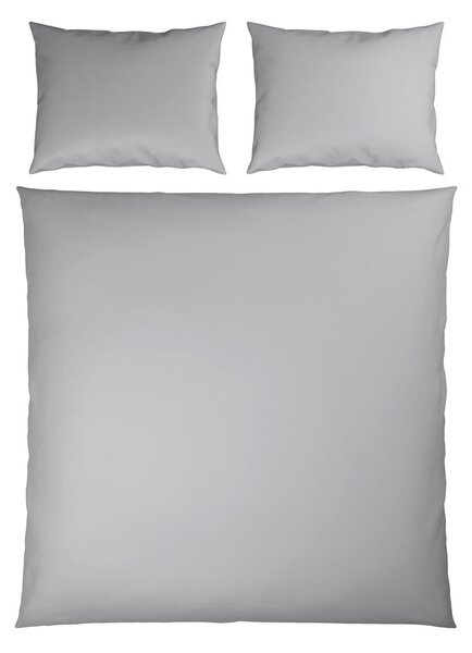 POSTELJNINA TANJA 240/220 cm saten srebrne barve
