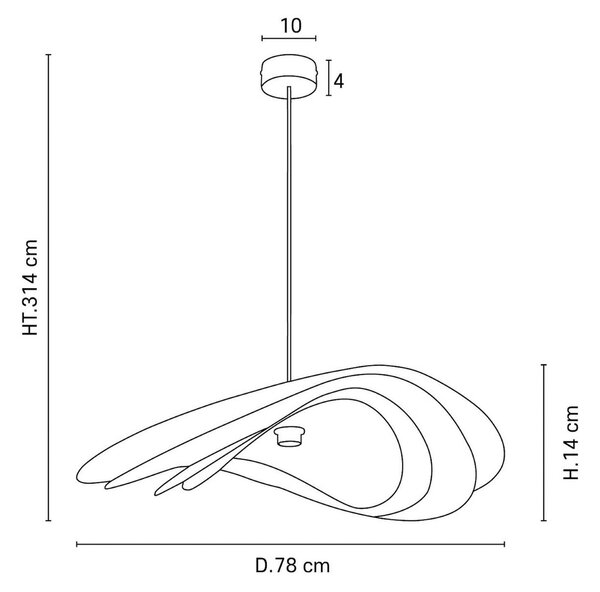 MARKET SET Selenitis viseča svetilka, Ø 78 cm