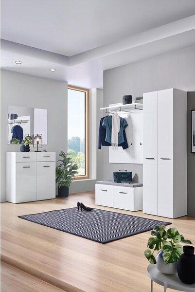 Hom`in Garderobna Klop Avanti, Antracit, Bela