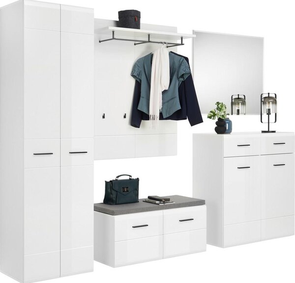 Hom`in Garderobna Klop Avanti, Antracit, Bela