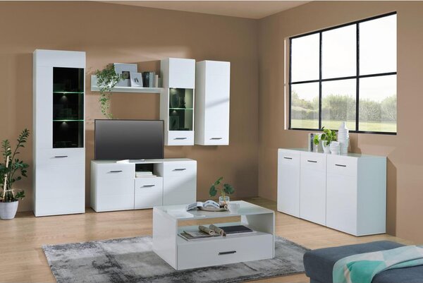 Hom`in Viseča Vitrina Avanti, Antracit, Bela