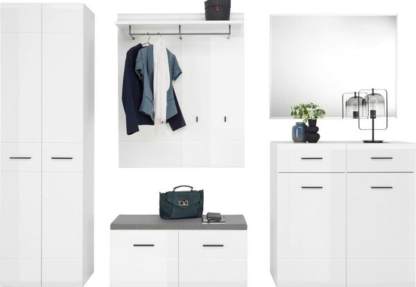 Hom`in Garderobna Klop Avanti, Antracit, Bela