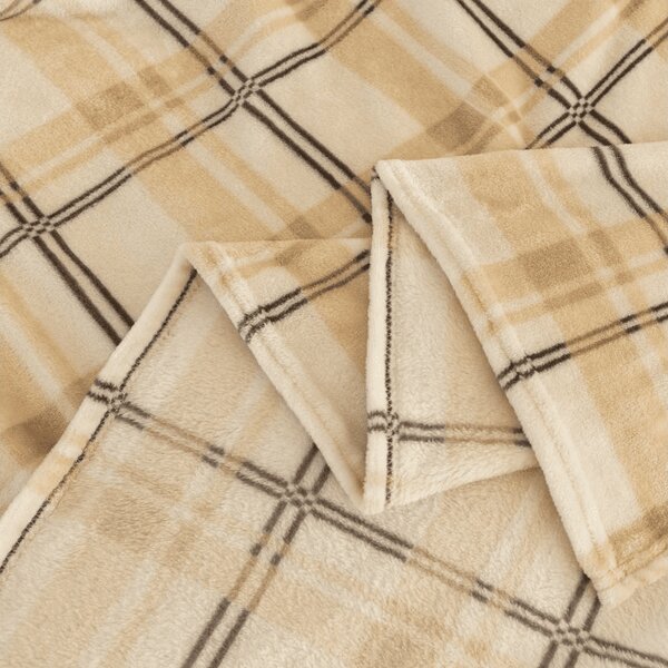 Mikropliš odeja PLAID, kremna Dimenzije: 150 x 200 cm