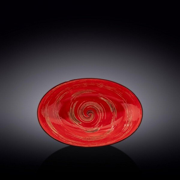 Ovalna Skleda Spiral, Porcelan, 250x165x60mm