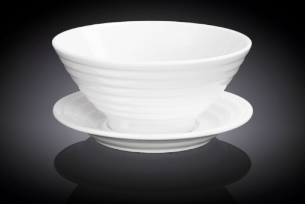 Skleda in Podstavek, Porcelan, 545ml