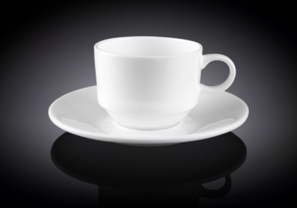 Skodelica in Podstavek, Porcelan, 140ml