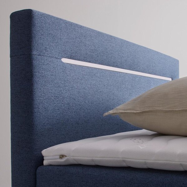 Mömax Postelja Boxspring Jerry, Modra, 100x200