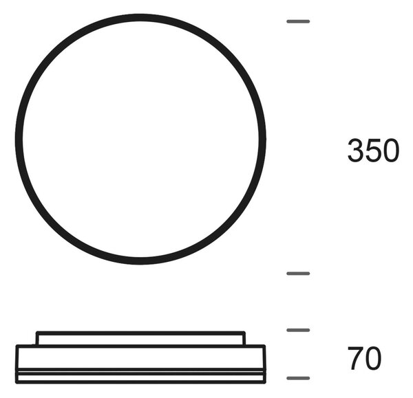 LED stropna svetilka Subra IP54 TRIAC z možnostjo zatemnitve 3.000K