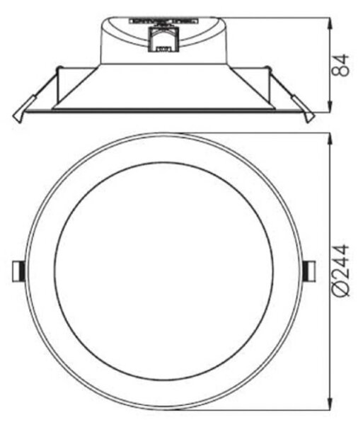 Acrux 195 vgradna svetilka LED, bela, Ø 24,4 cm