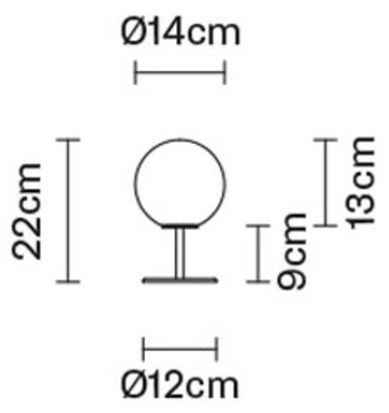 Fabbian Lumi Sfera namizna svetilka, prostostoječa, Ø 14 cm
