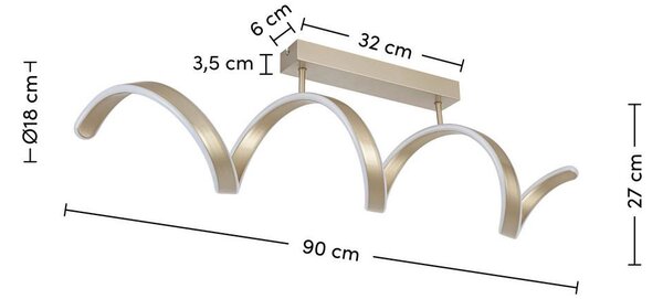Mömax Stropna Led-svetilka Chamo