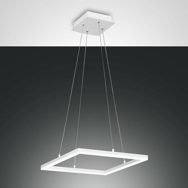 LED obesek Bard, 42x42cm v beli barvi