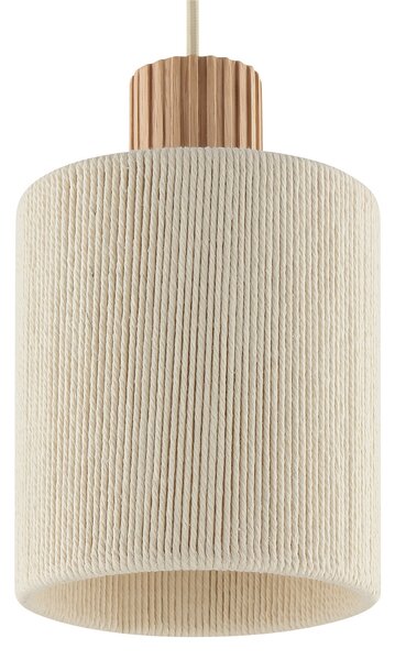 Brilliant Visoka svetilka Arlo, bež, tekstil/les, Ø 40 cm, s tremi žarnicami, zatemnjen, Bež, Dnevna soba / jedilnica, Tkanine / tekstil, Sodobni