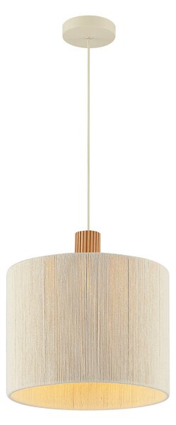 Brilliant Visoka svetilka Arlo, bež, tekstil/les, Ø 35 cm, z enim žarometom, zatemnjen, Bež, Dnevna soba / jedilnica, Tkanine / tekstil, Sodobni