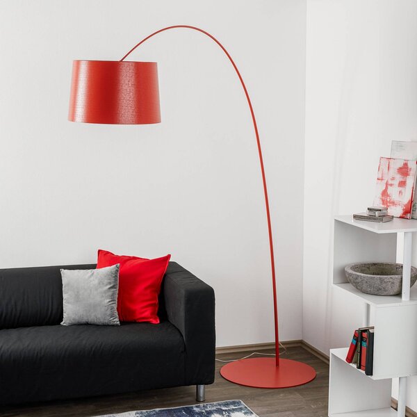 Foscarini Twiggy obločna svetilka z zatemnitvijo, vijolična