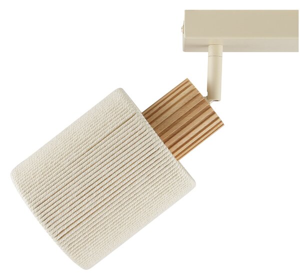 Brilliant Stropna svetilka Arlo, bež, tekstil, dolžina 62 cm, z dvema svetlobnima viroma, zatemnjen, Bež, Dnevna soba / jedilnica, Tkanine / tekstil, Sodobni