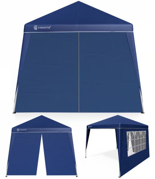 Paviljon za zabave CAPRI PLUS z 2 stranskima stenama, 3×3 m, modra Casaria