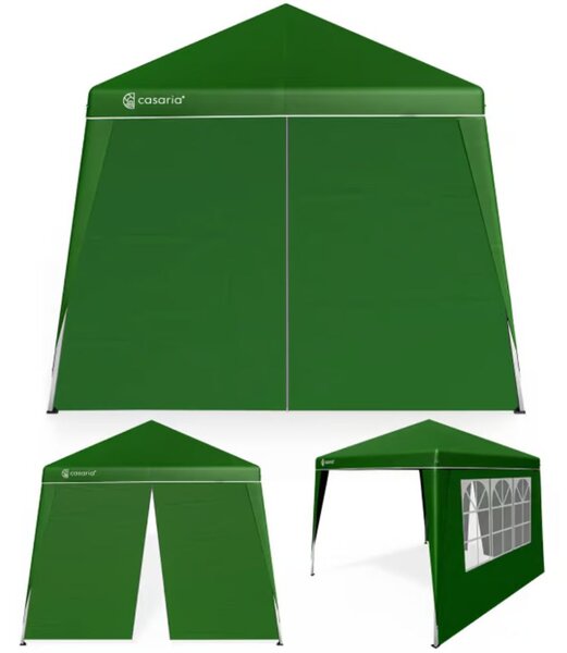Paviljon za zabave CAPRI PLUS z 2 stranskima stenama, 3×3 m, zelen Casaria