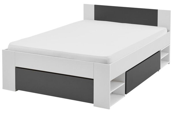 Mömax Postelja S Predali Azurro, Bela, Antracit, 120x200