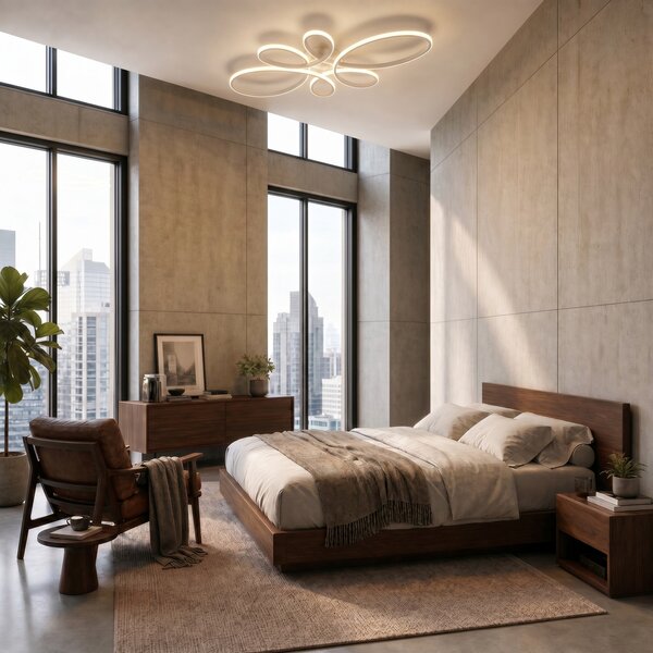 Trio Lighting Stropna svetilka Fly LED, bela mat, 4.000 K, 83 cm x 45 cm, zatemnjen, Bela, Dnevna soba / jedilnica, Kovina, Sodobni