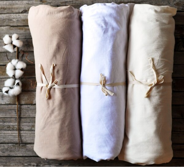 Posteljnina bela Superstretch EMI, Ponjava 90 (100)x200